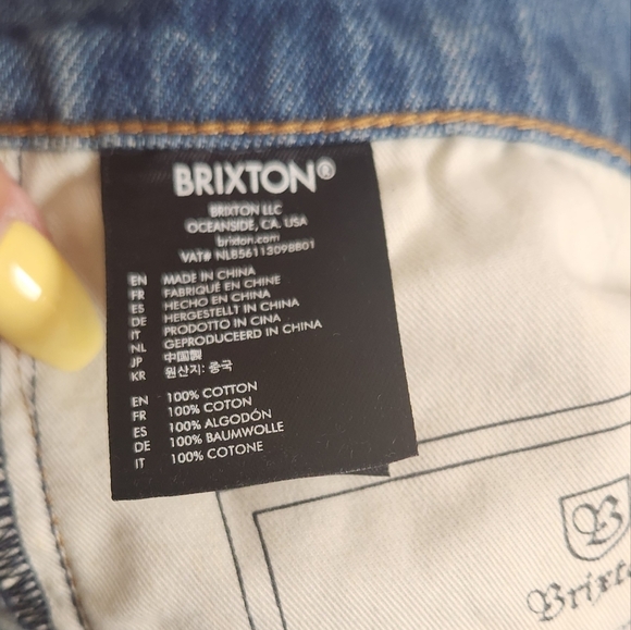 Brixton Jeans The Labor Pant Relaxed Fit Size 36x34 Mens Denim Straight Leg - Picture 9 of 13